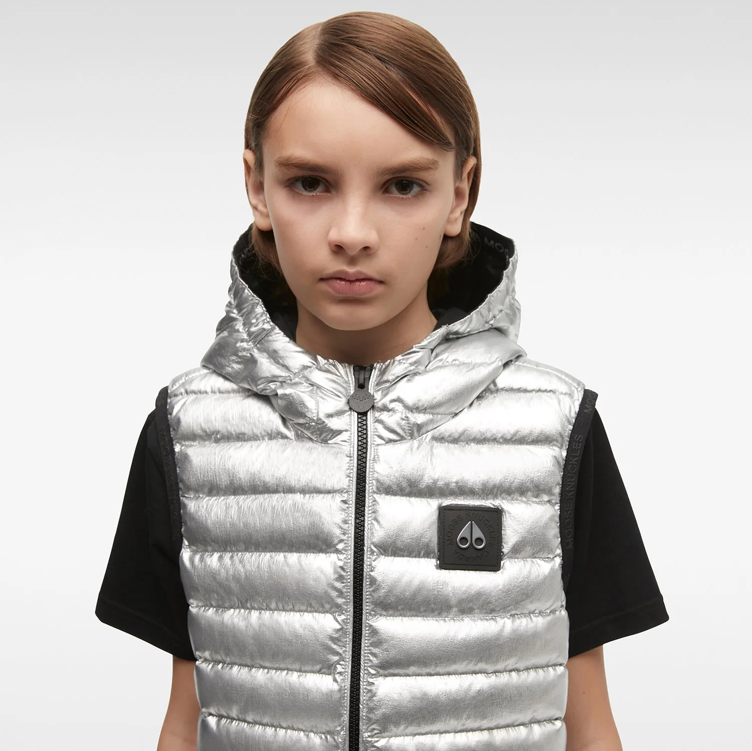 Air Down Vest - Metallic Silver