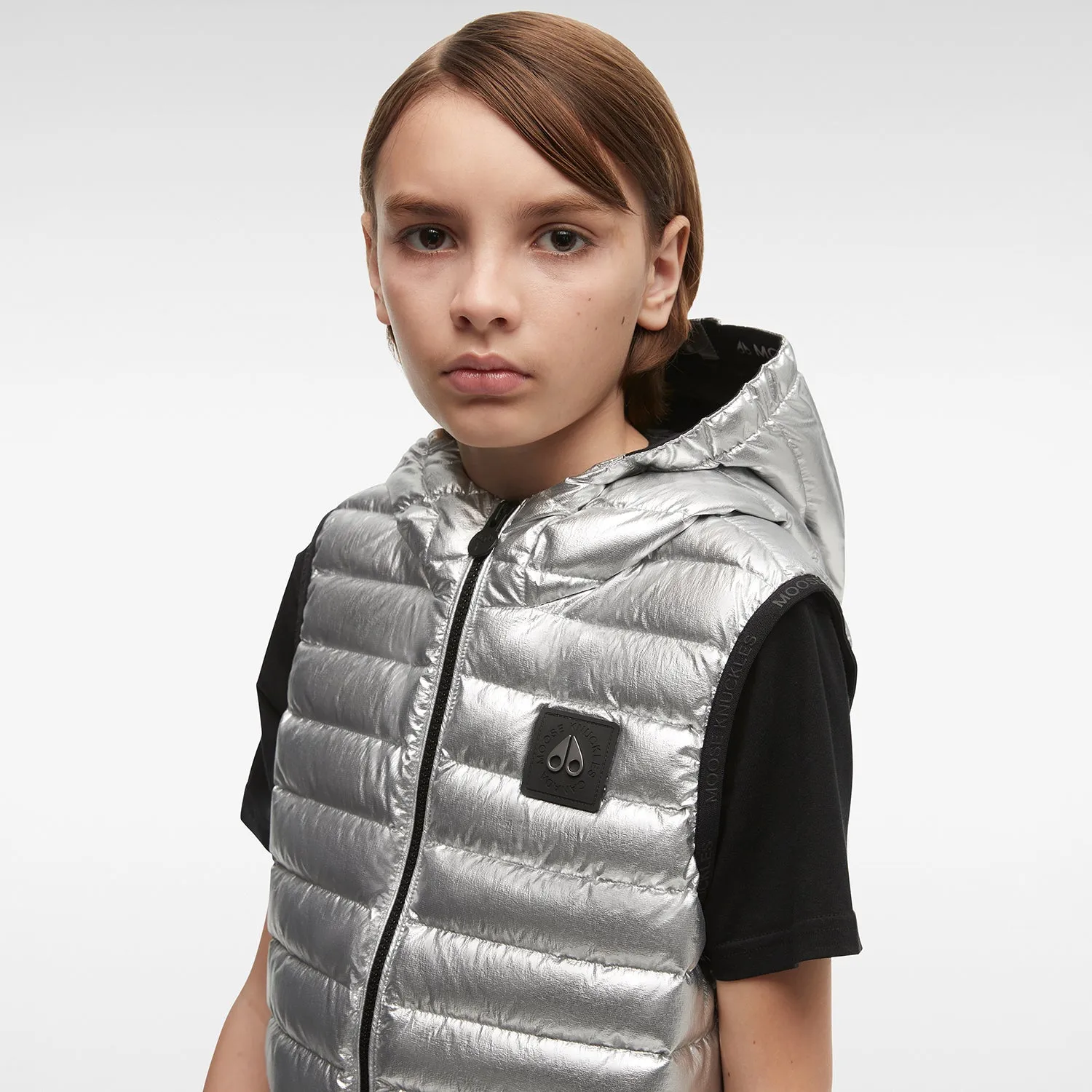 Air Down Vest - Metallic Silver