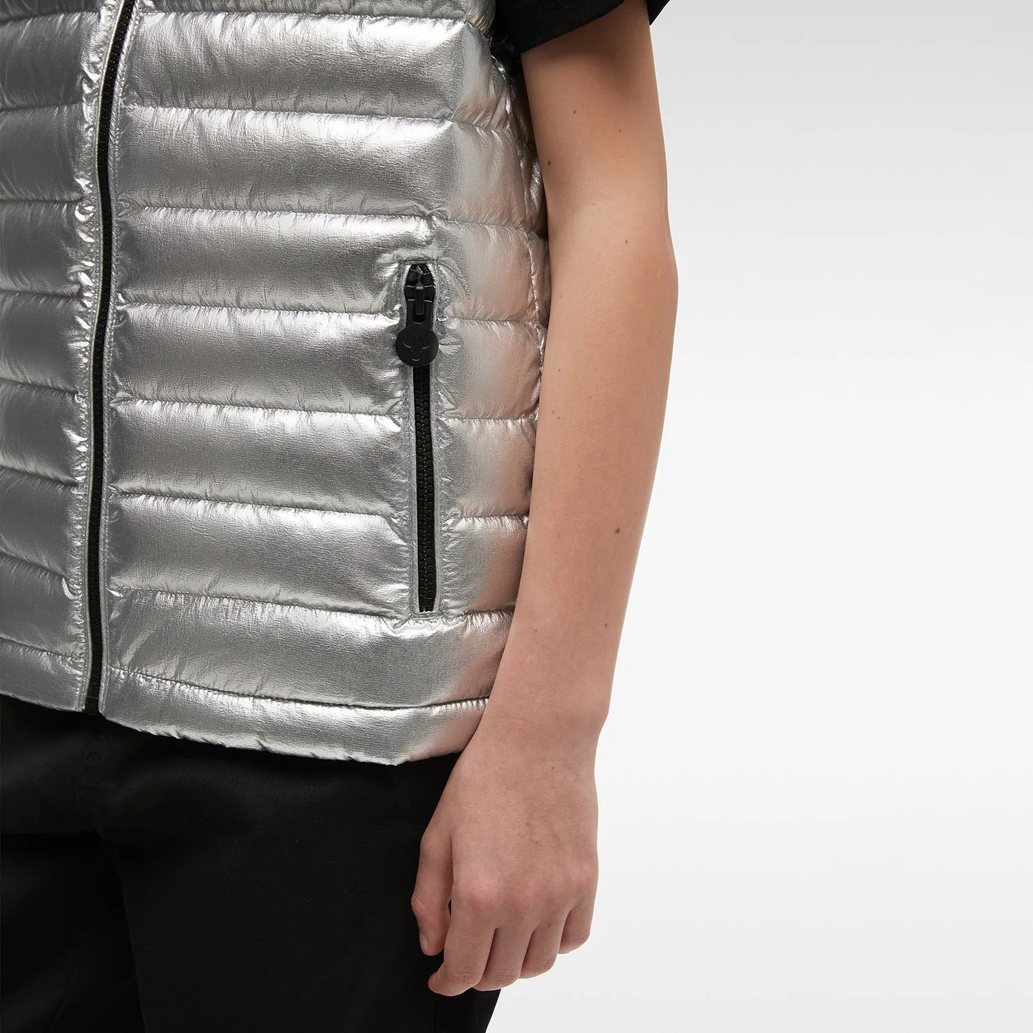 Air Down Vest - Metallic Silver