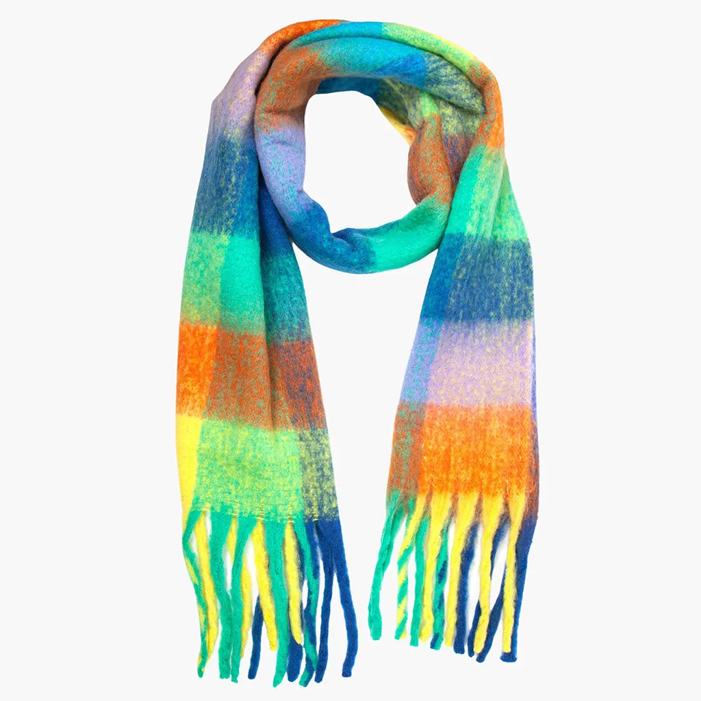 Allie Heavyweight Scarf - Multi Square Colour