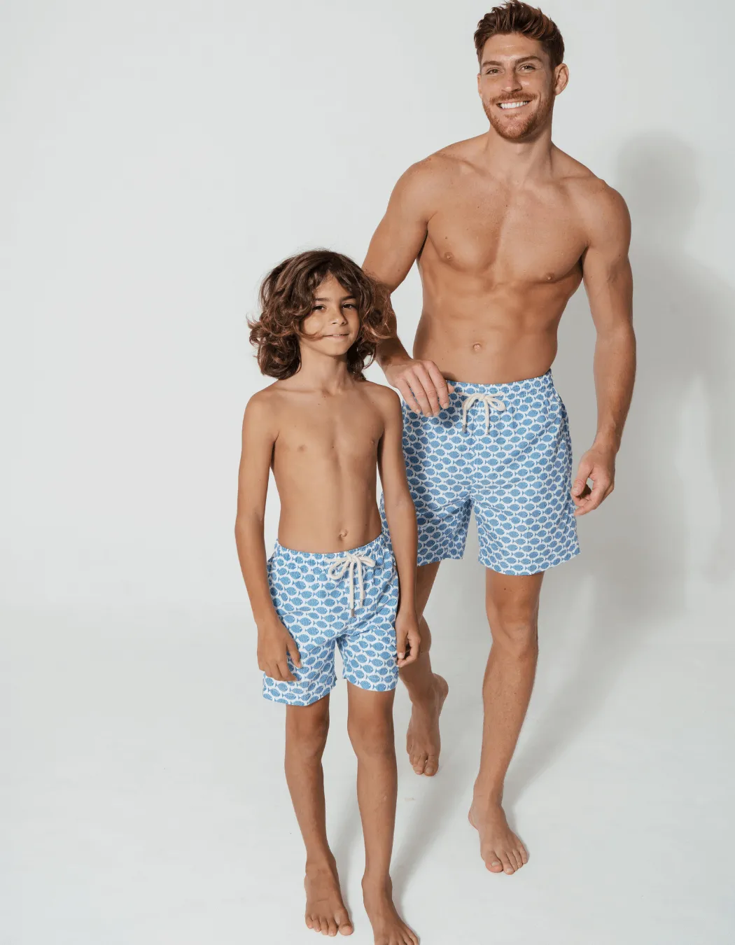 Baby Blue Fish Boys Swim Shorts