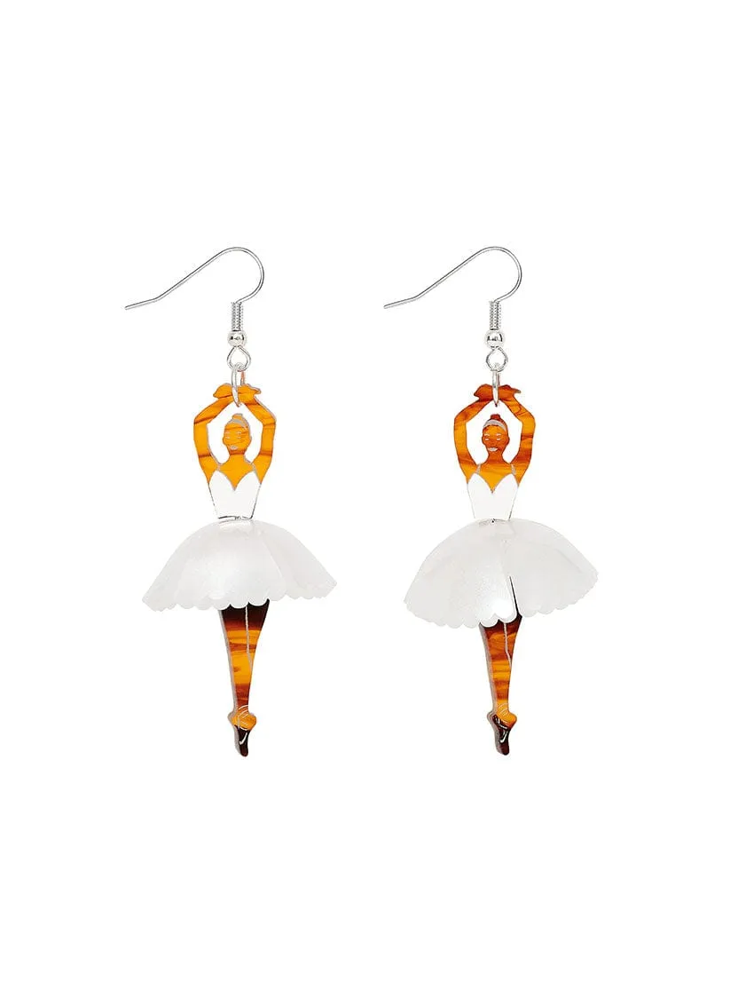 Ballerina Earrings - Pearl White