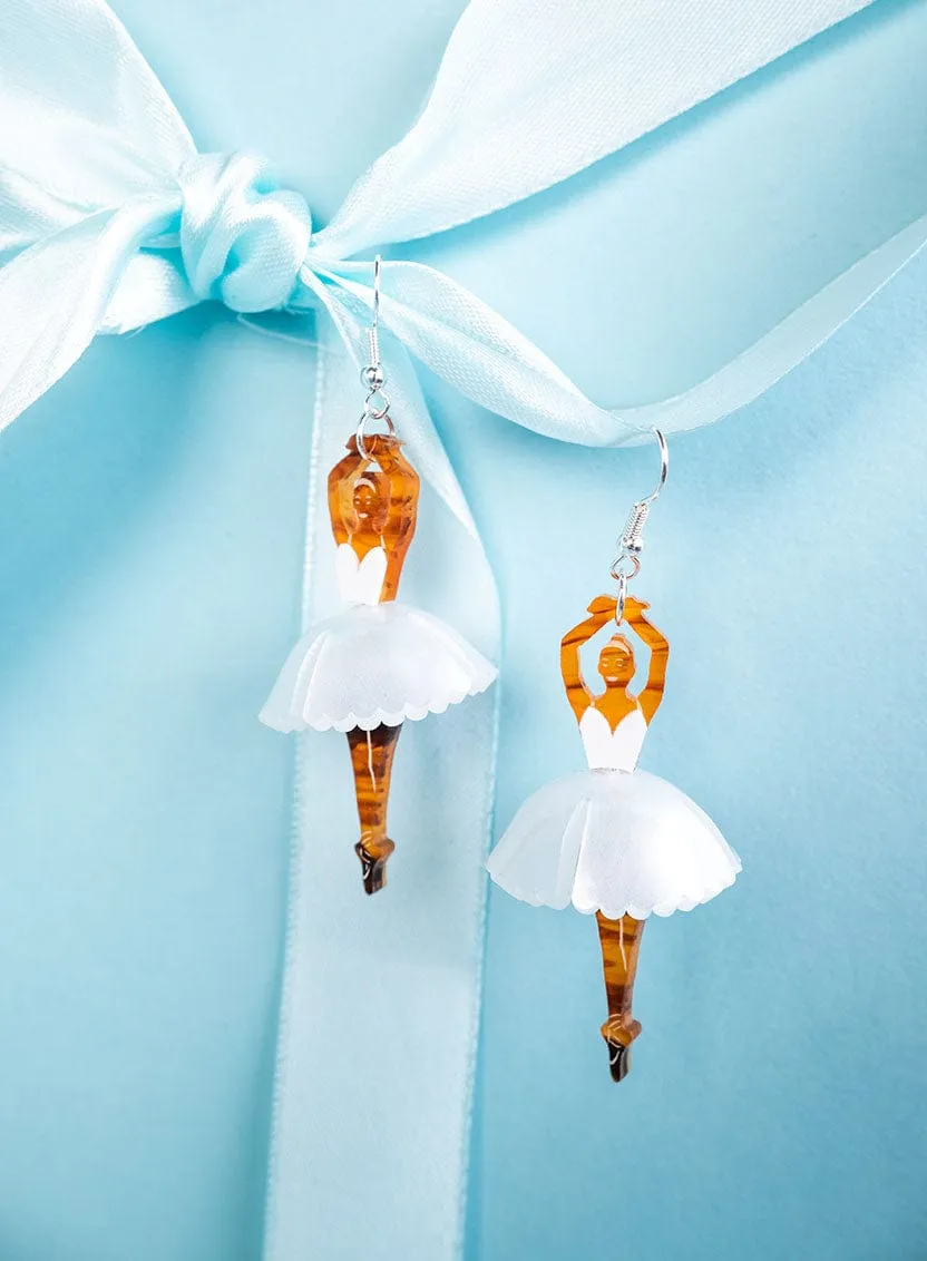 Ballerina Earrings - Pearl White