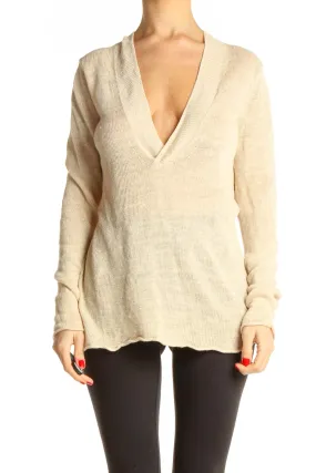 Beige Linen Light Sweater