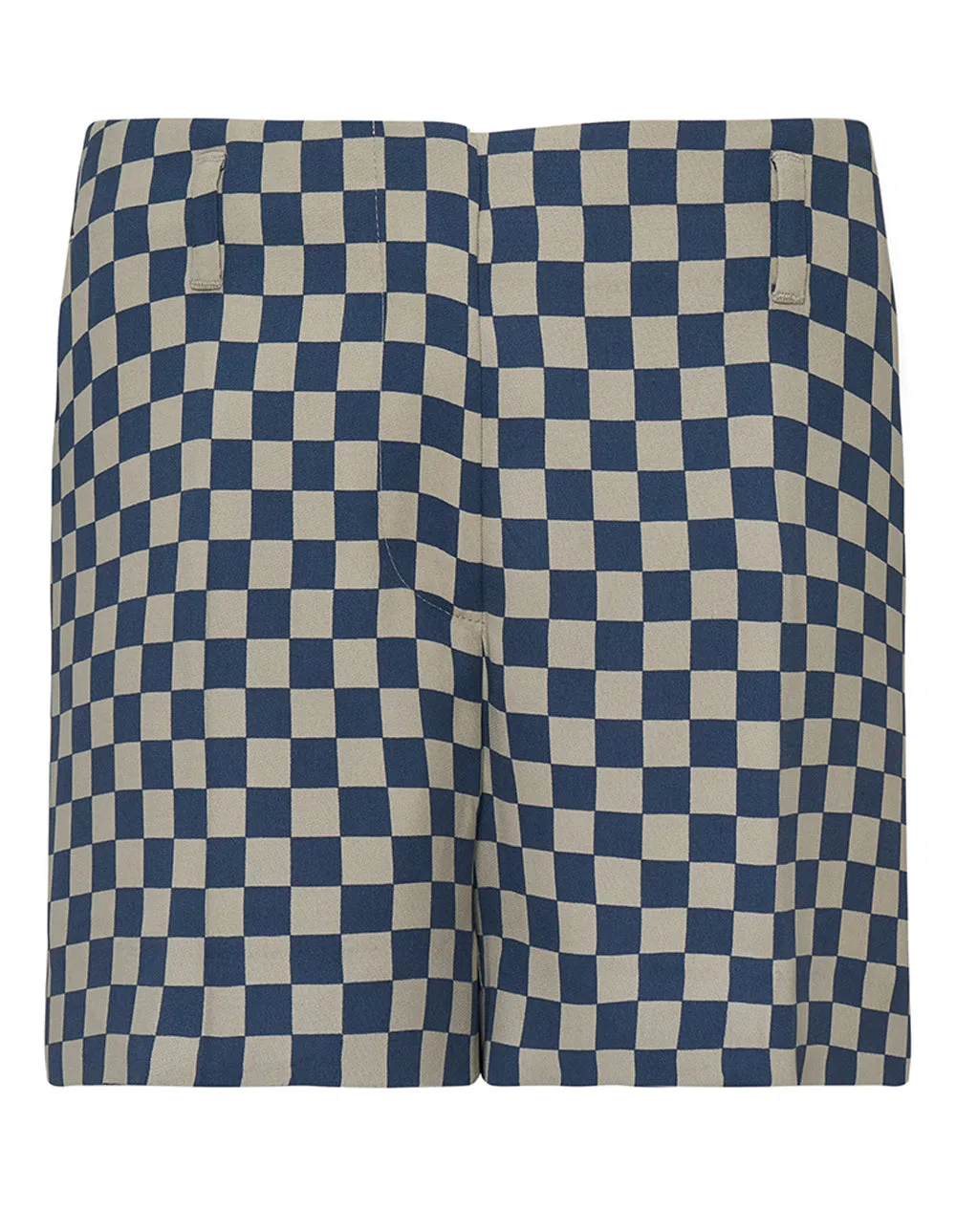 Bicolor Printed Checks Shorts