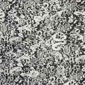 Black/White | Paisley Jacquard Double Knit - SKU 4972A #S64