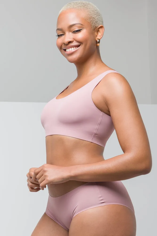 Bonded Crop Top Light Pink