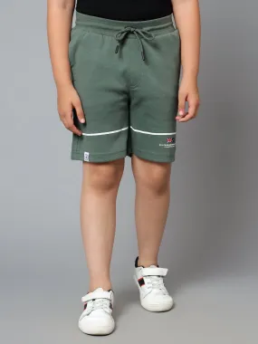 Boy's Green Printed Bermuda Shorts