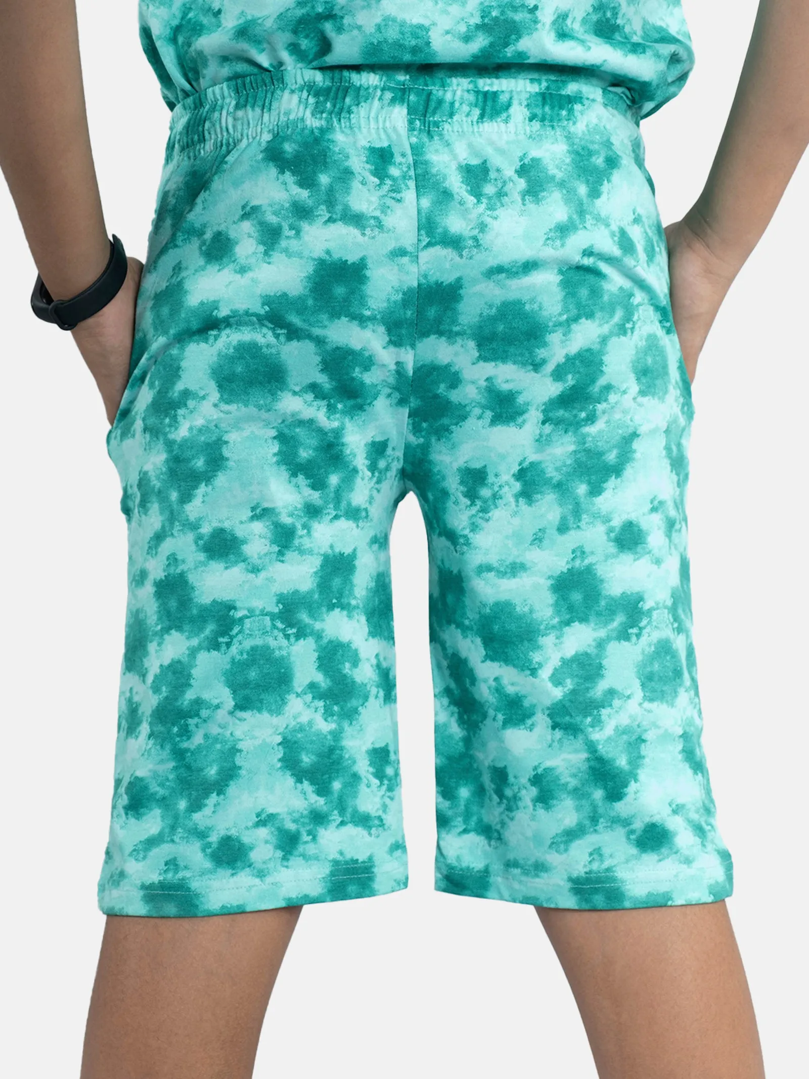 Boys Tie & Dye Print Shorts