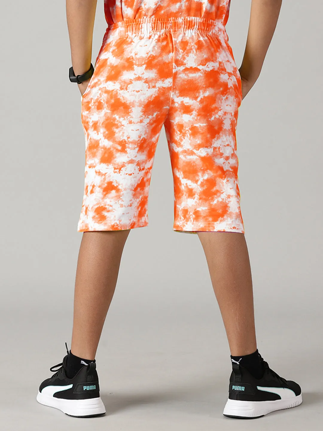 Boys Tie & Dye Printed Shorts