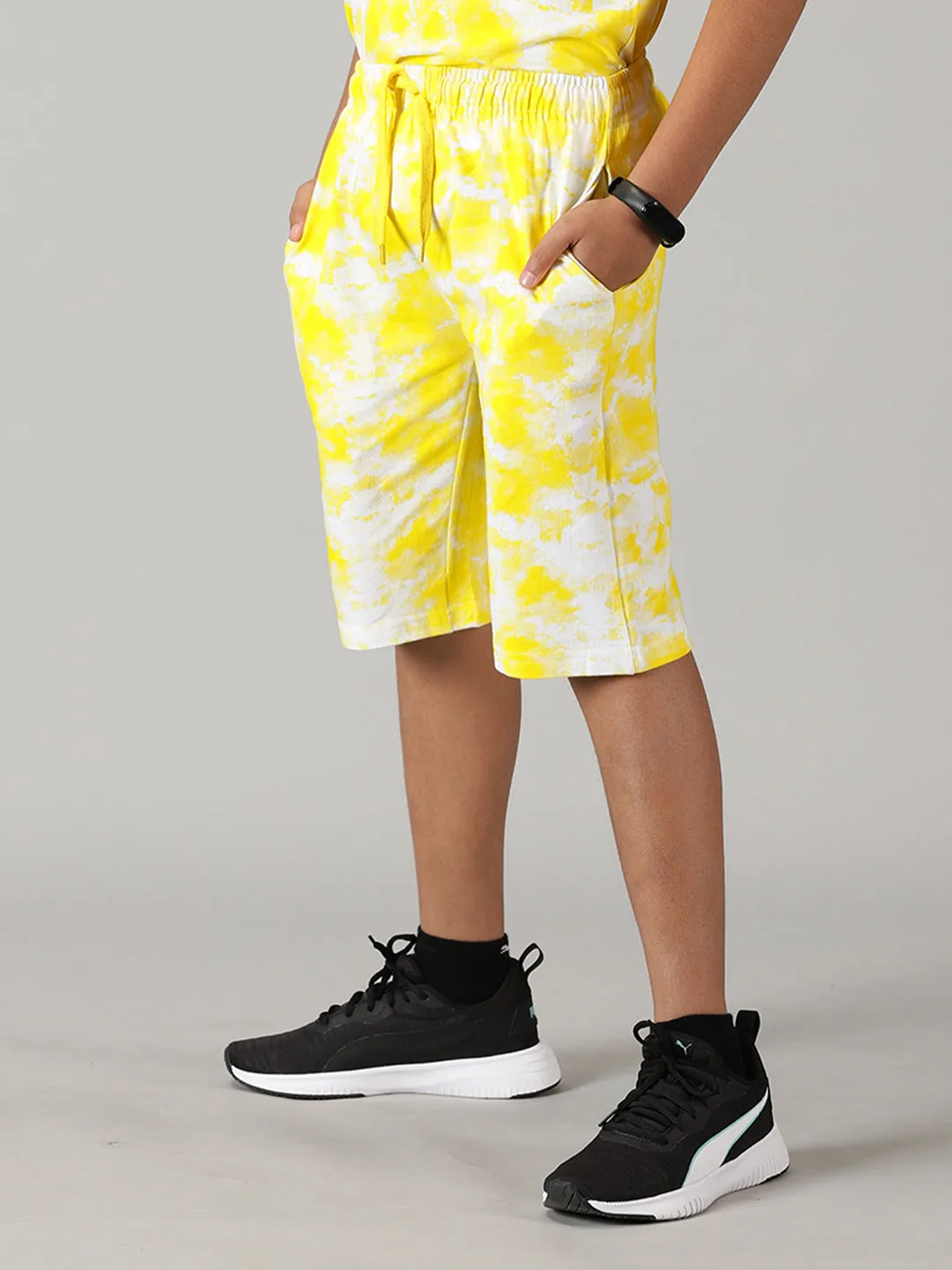 Boys Tie & Dye Printed Shorts