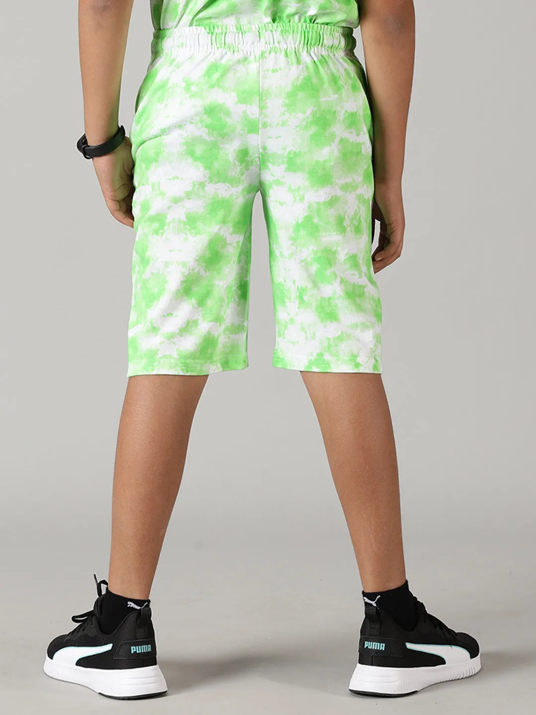 Boys Tie & Dye Printed Shorts