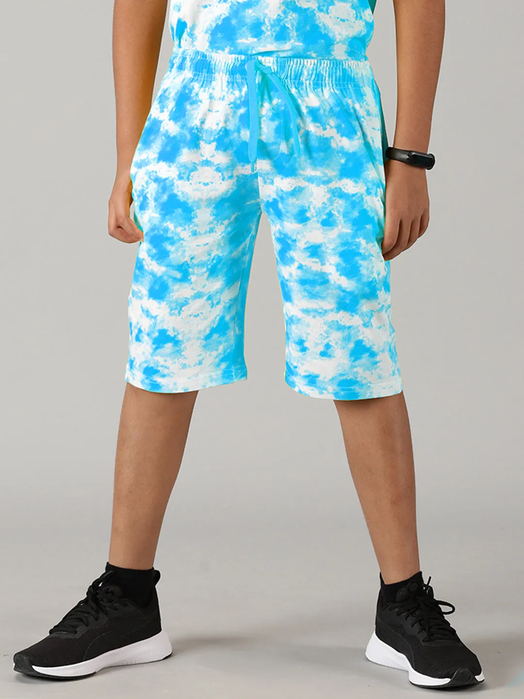 Boys Tie & Dye Printed Shorts