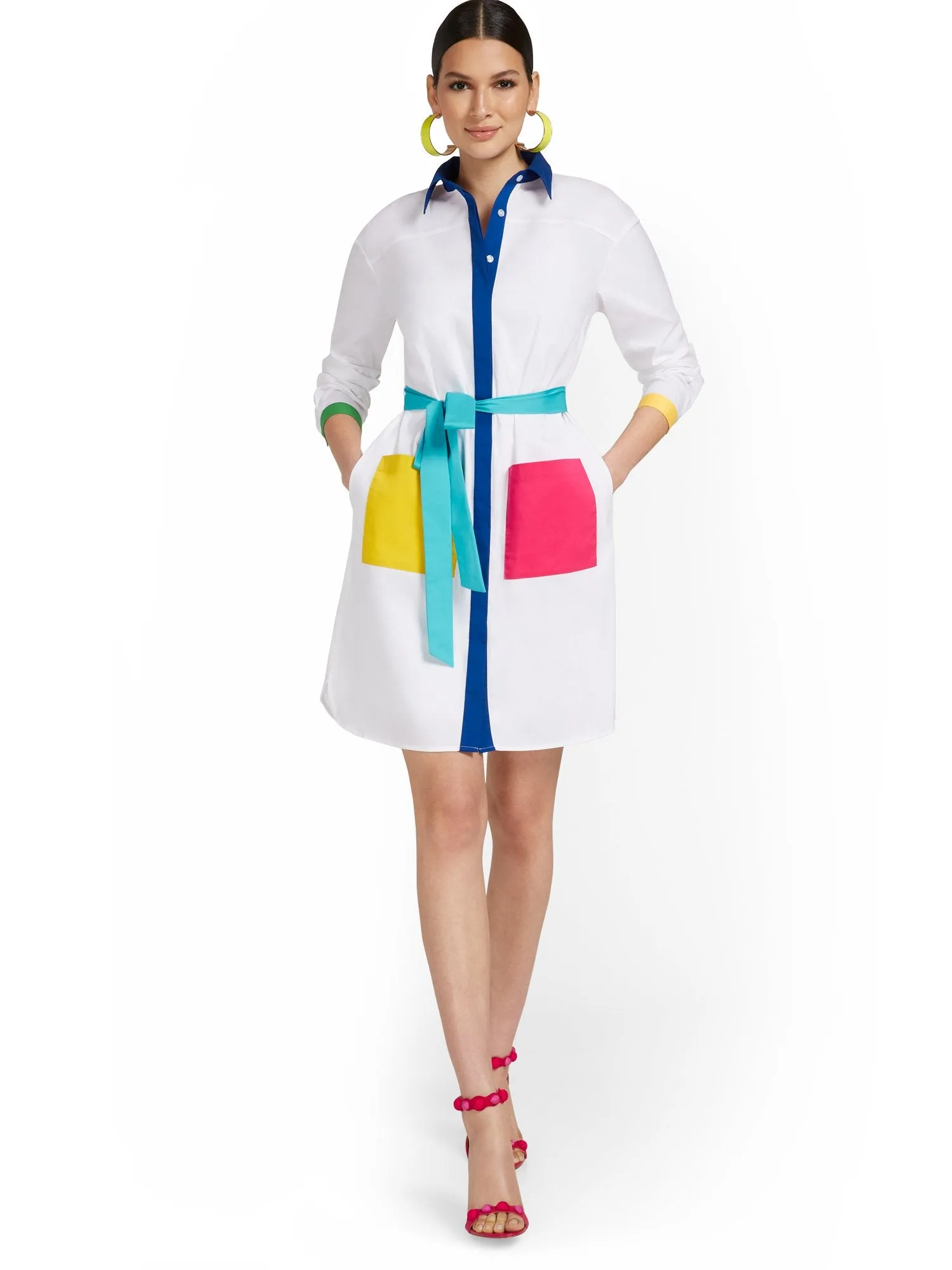 Colorblock Shirtdress