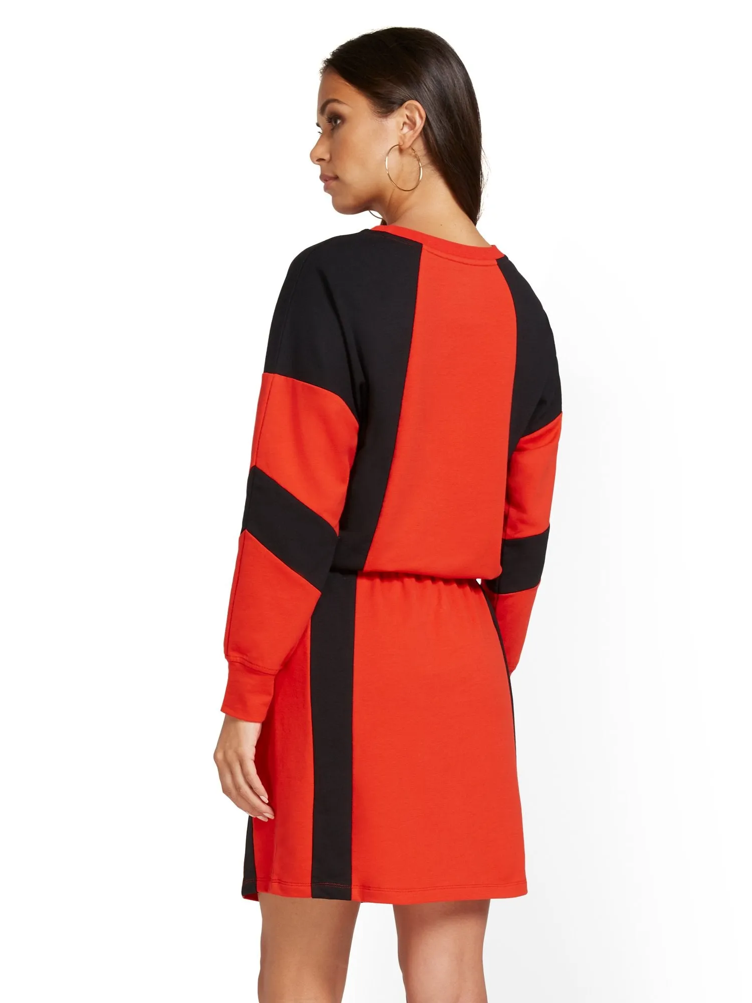 Colorblock Sweatshirt Dress