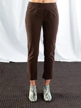 Cord Slim Ankle Pant Chocolate