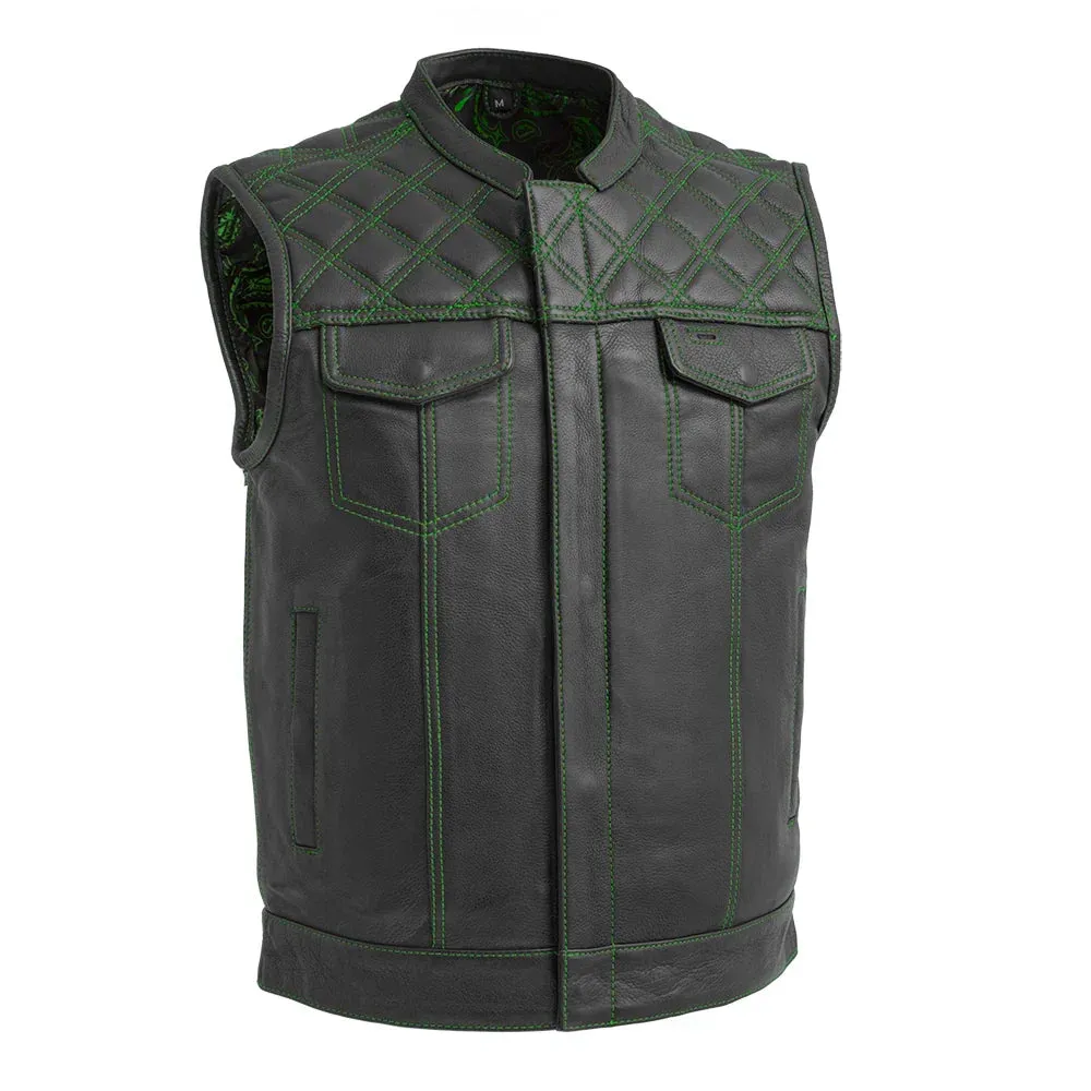 Downside Men's Motorcycle Leather Vest