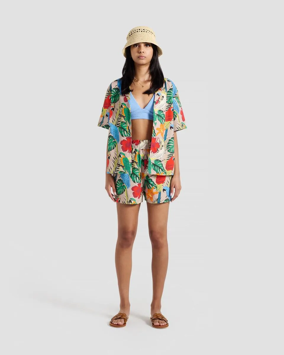 Exotic Birds Printed Shorts