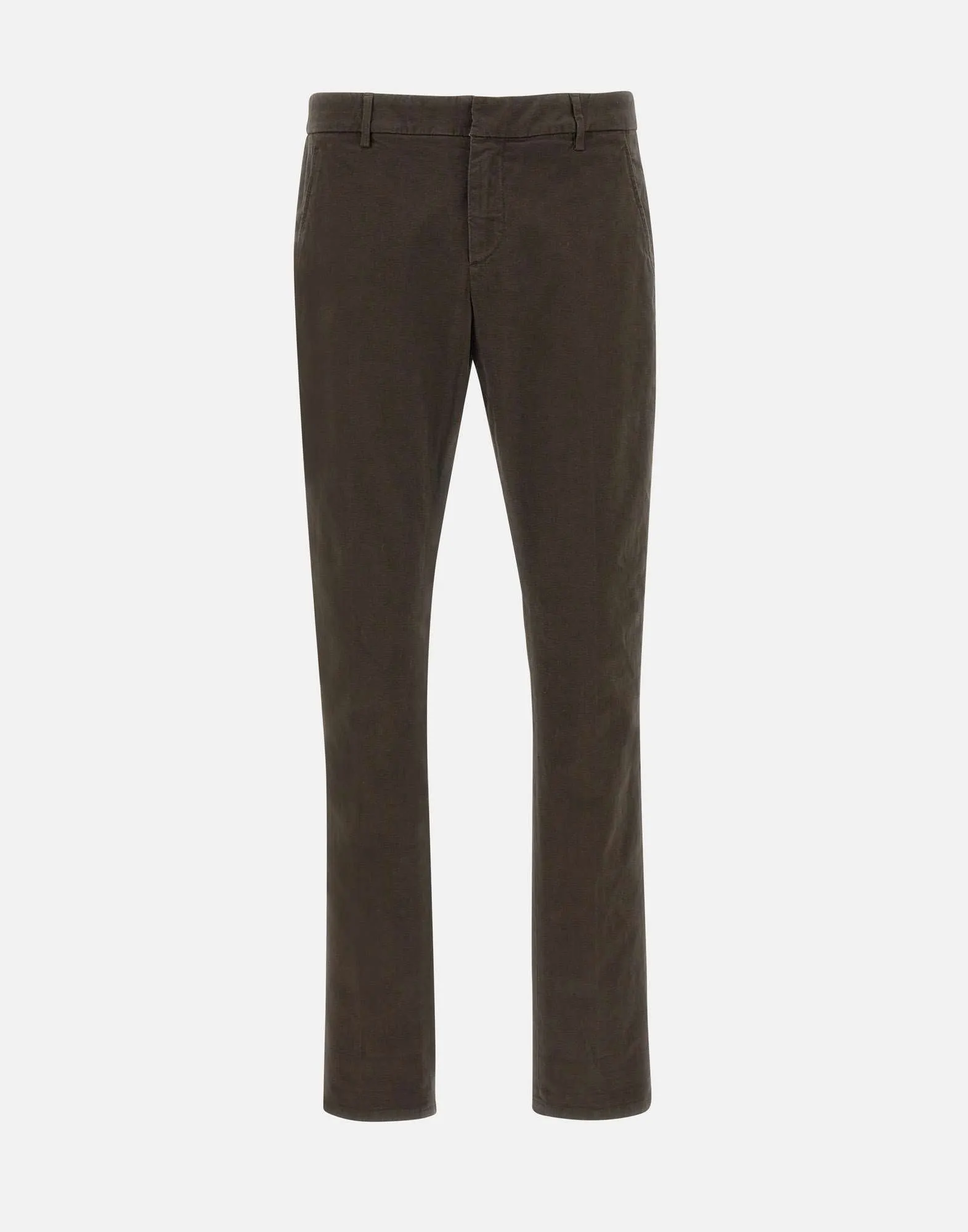 Gaubert Stretch Cotton Trousers in Chocolate