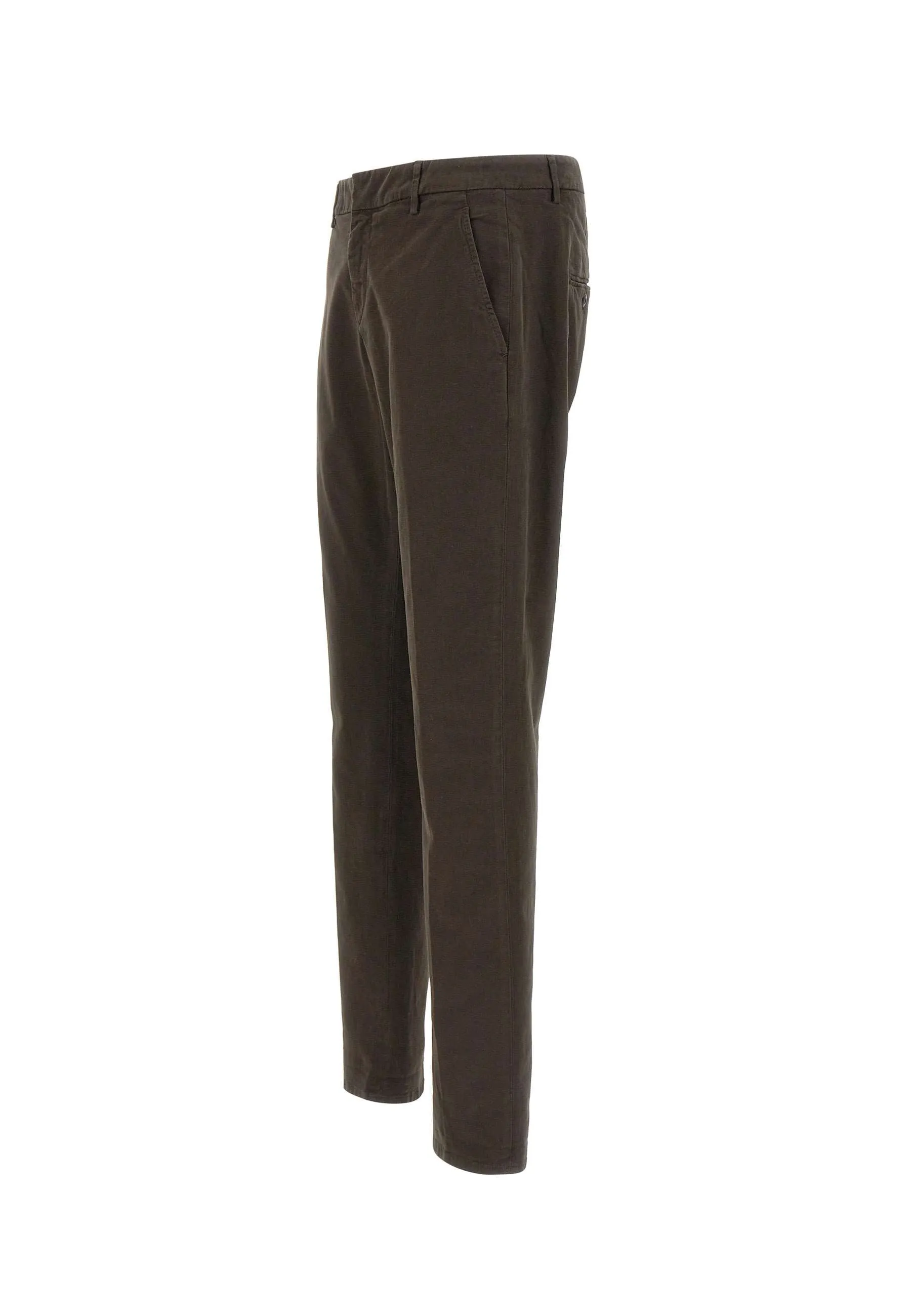 Gaubert Stretch Cotton Trousers in Chocolate