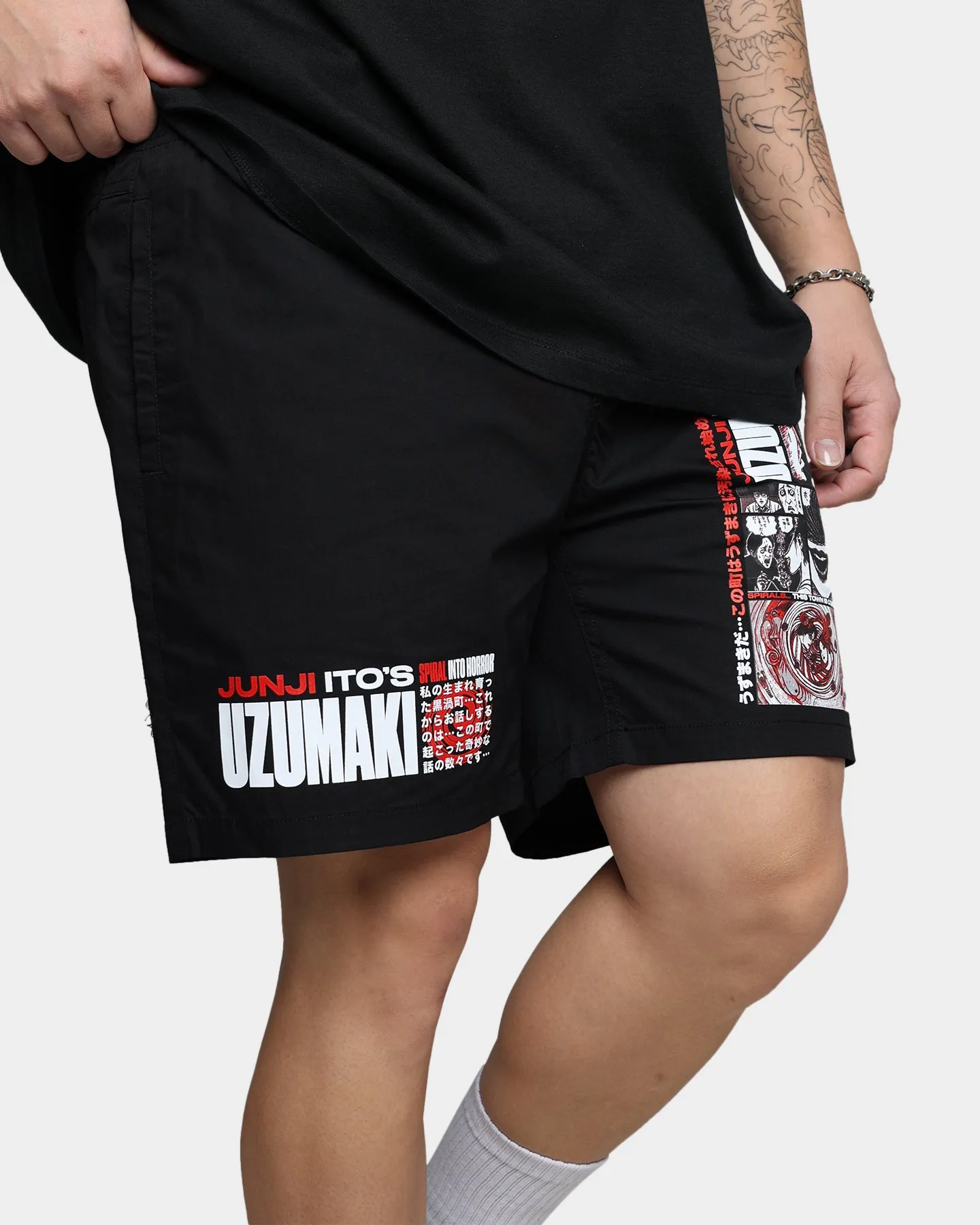 Goat Crew X Uzumaki Shorts Black