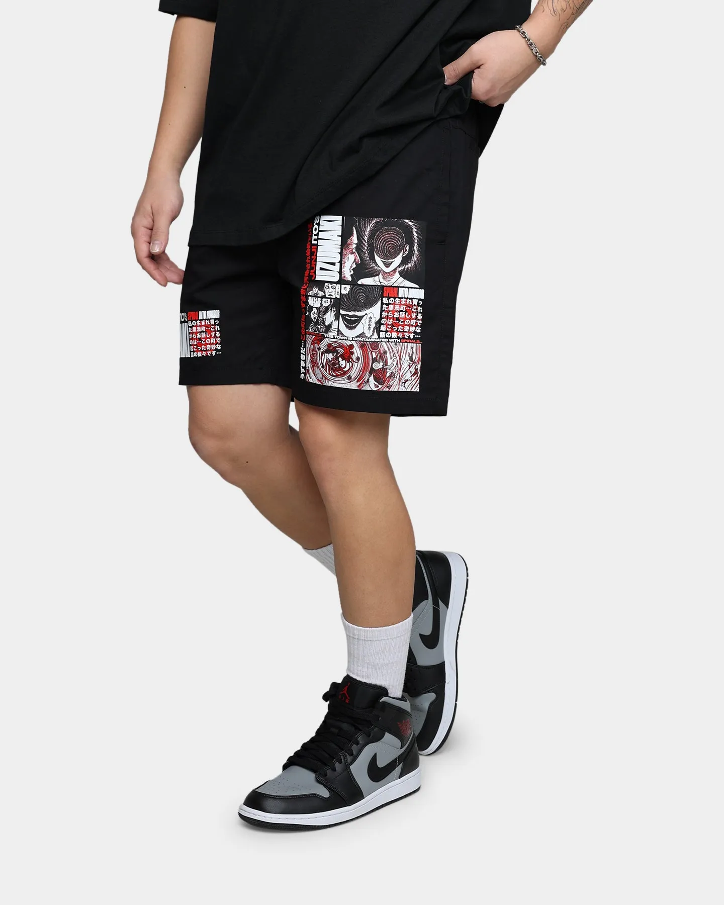 Goat Crew X Uzumaki Shorts Black