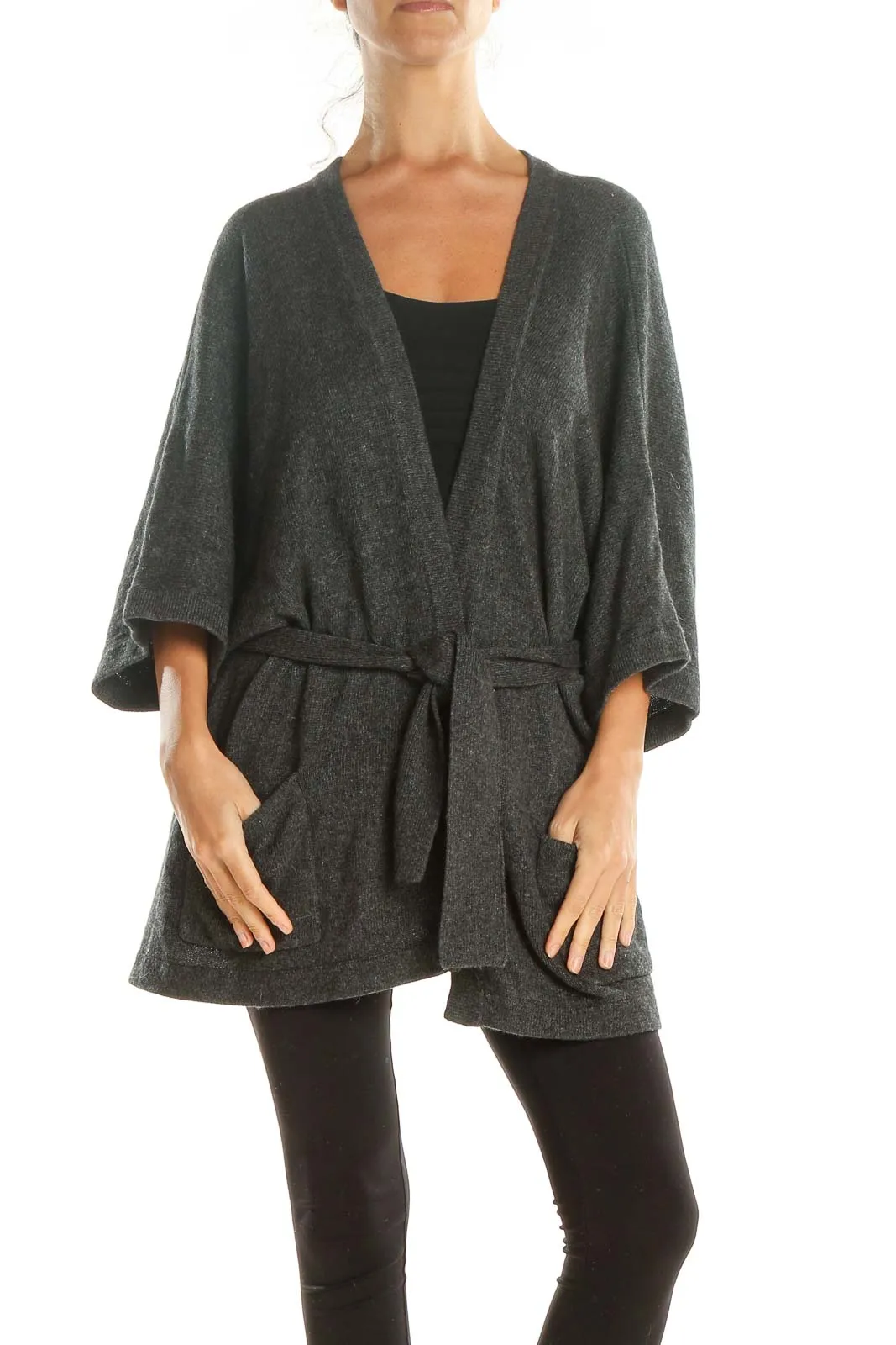 Gray Chic Wrap Cardigan