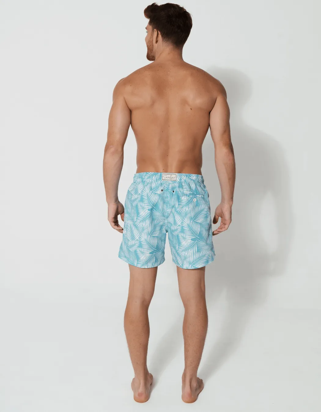 Green Fern Mens Swim Shorts