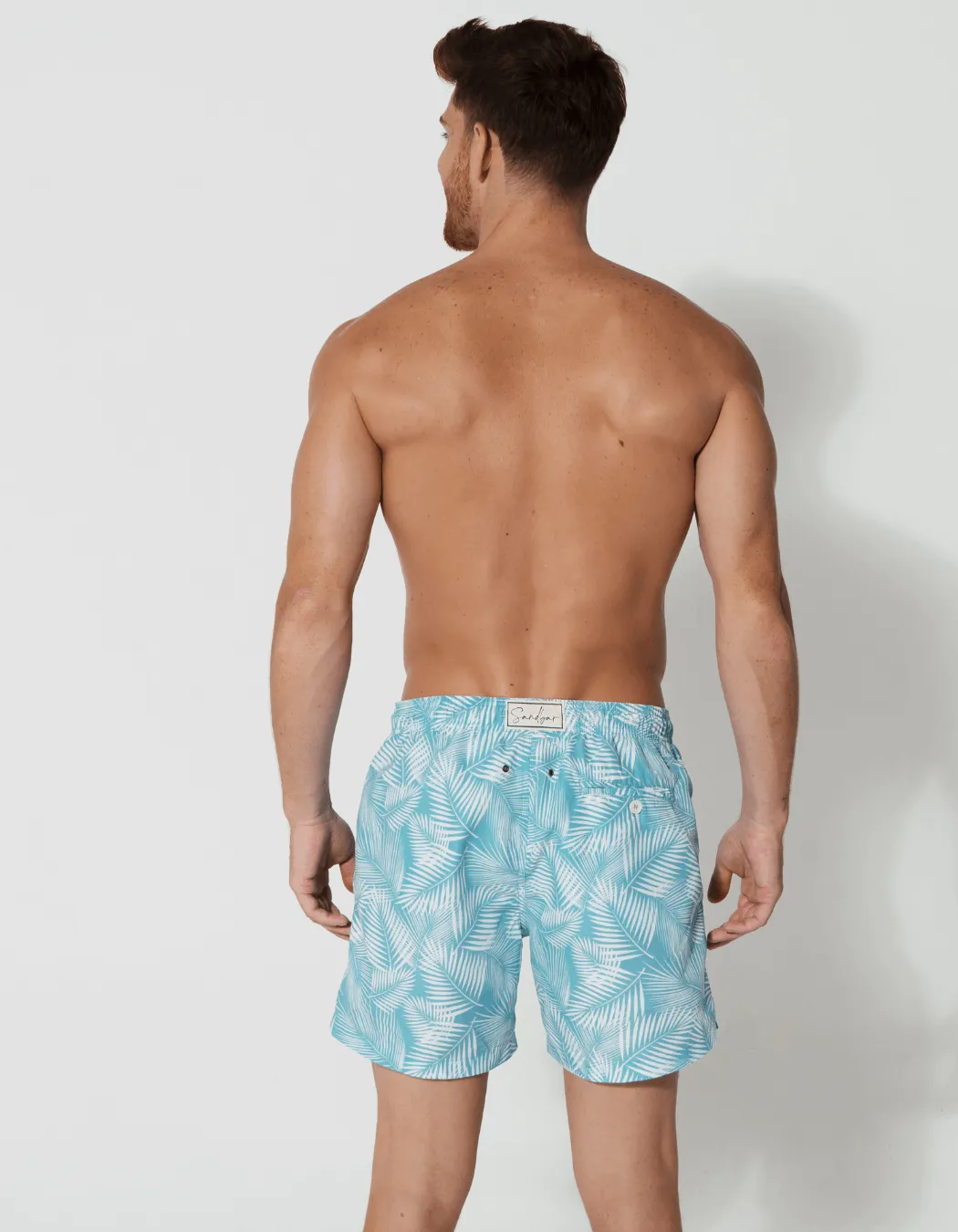 Green Fern Mens Swim Shorts