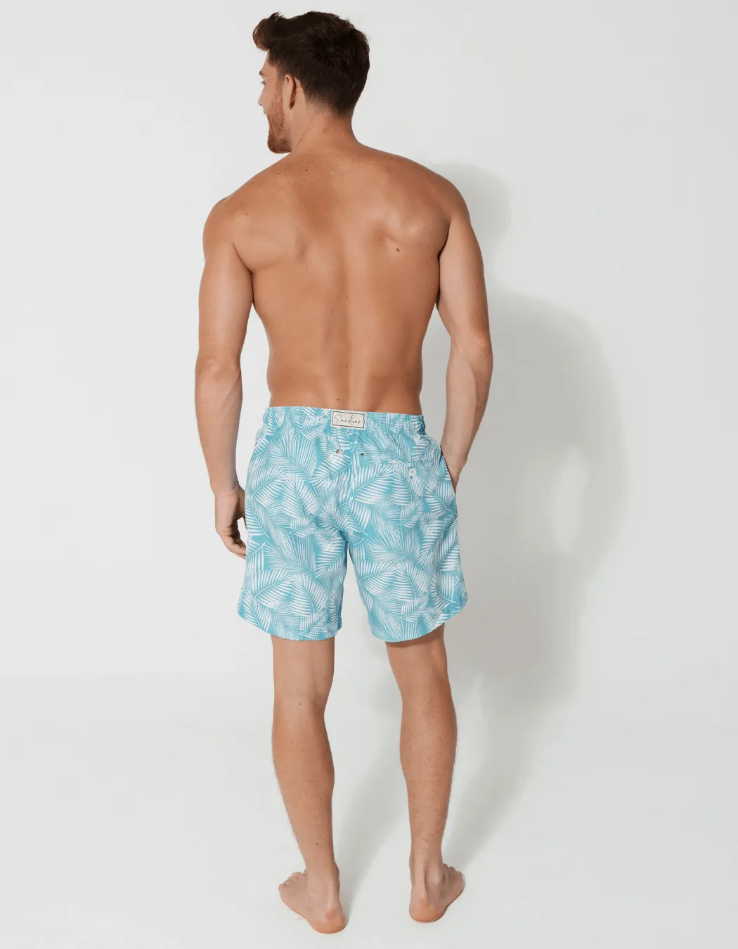 Green Fern Mens Swim Shorts