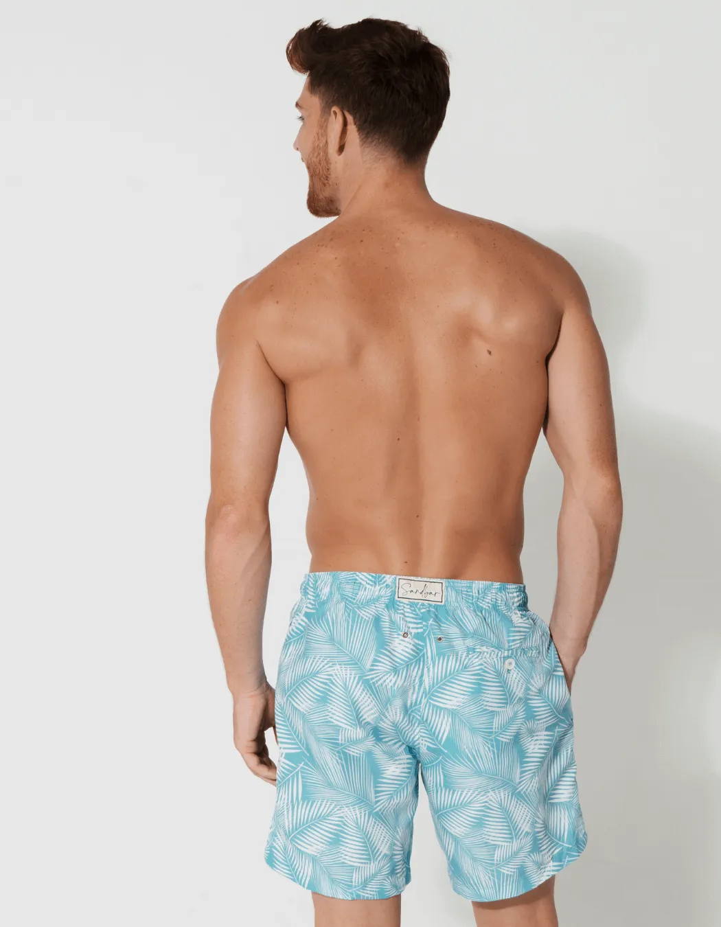 Green Fern Mens Swim Shorts