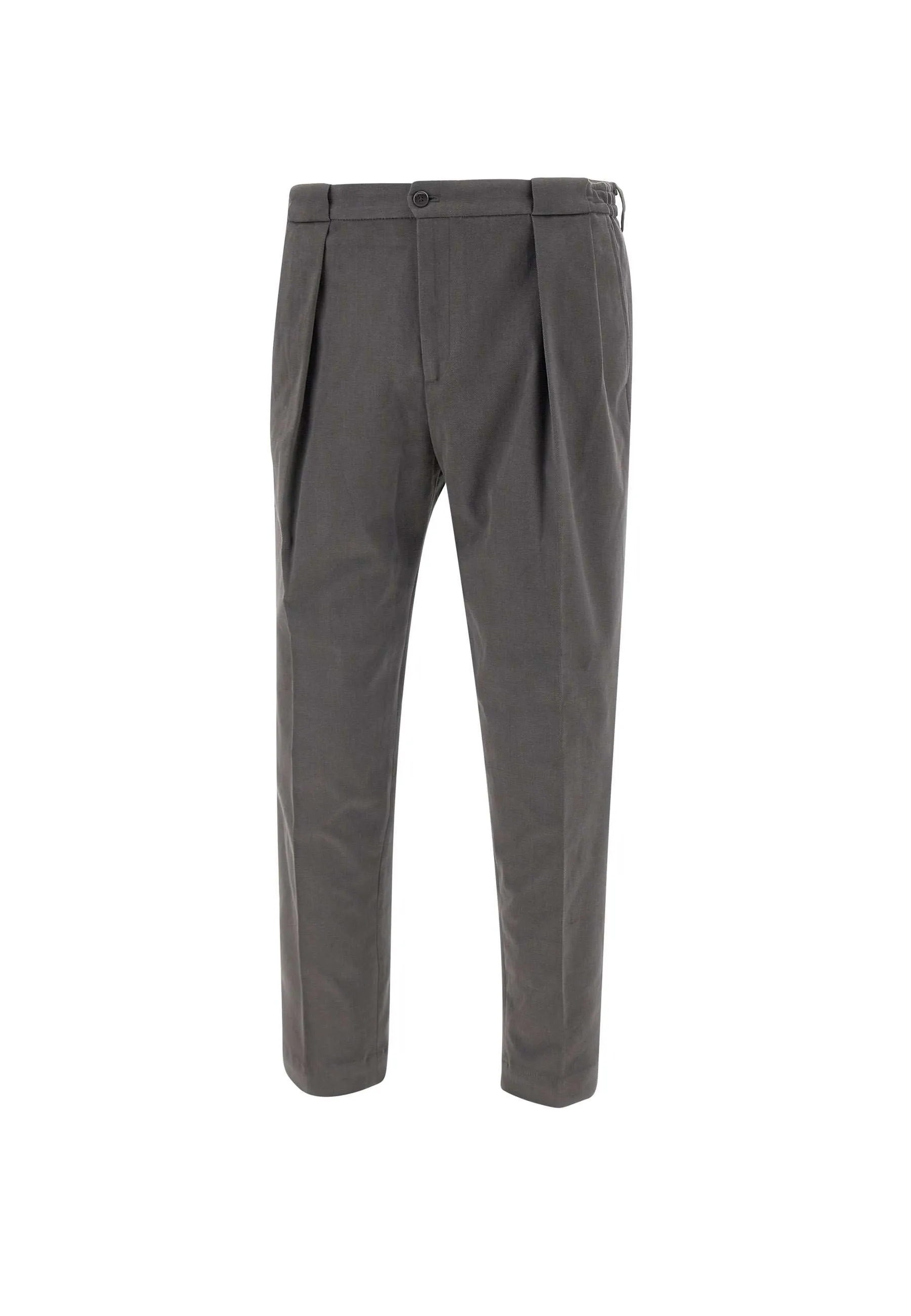 Grey Slim Fit Stretch Trousers