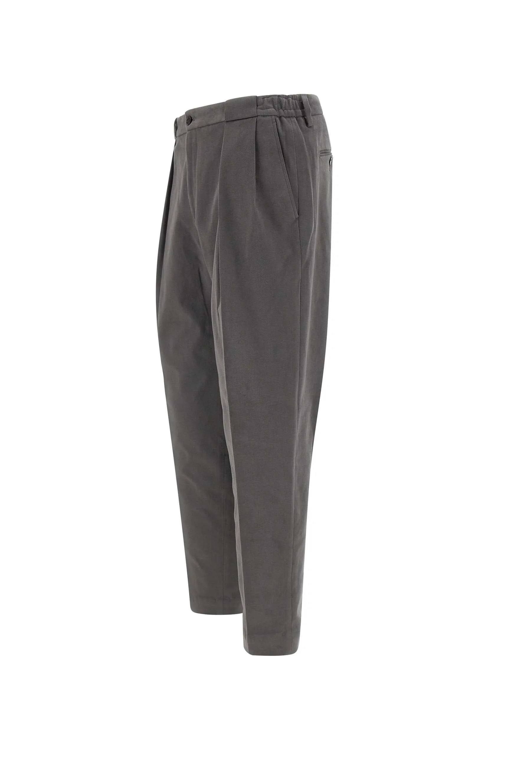 Grey Slim Fit Stretch Trousers