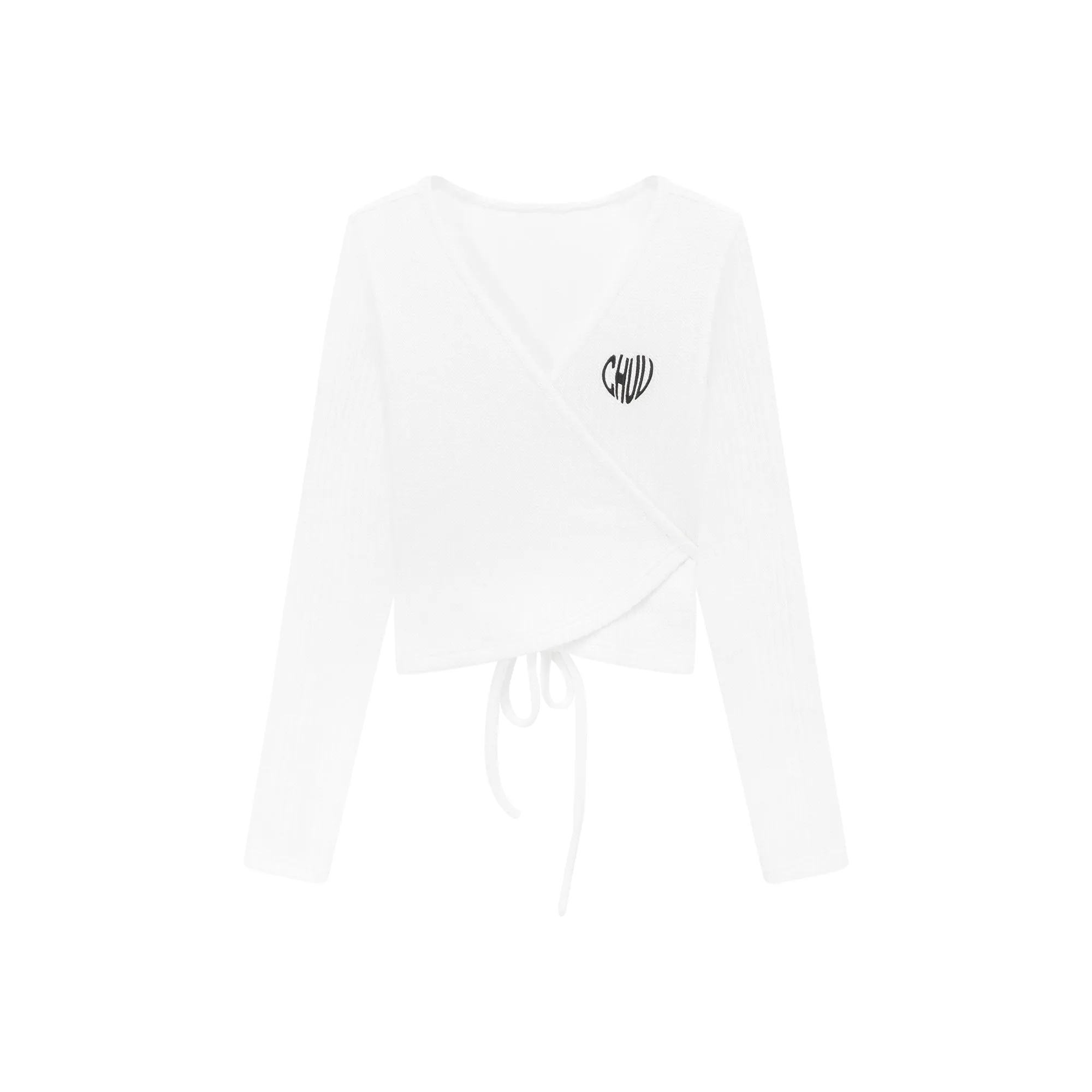 Heart Chuu Wrap Long Sleeves Cardigan