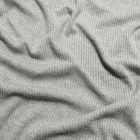 Heather Gray 2x2 rib knit fabric