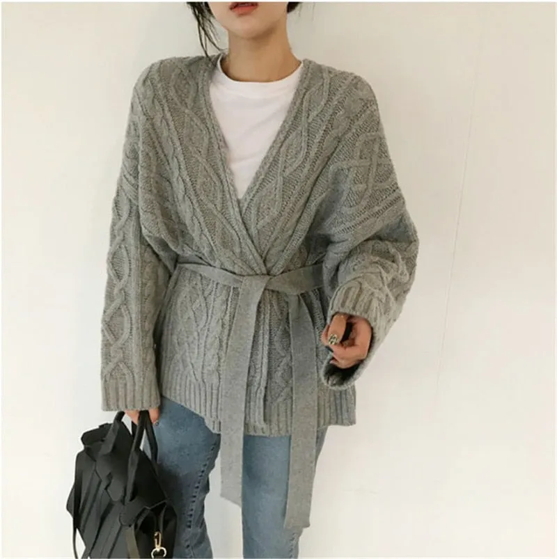 [Korean Style] Chelsea V Neckline Wrap Knit