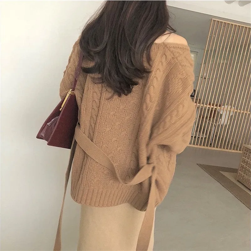 [Korean Style] Chelsea V Neckline Wrap Knit