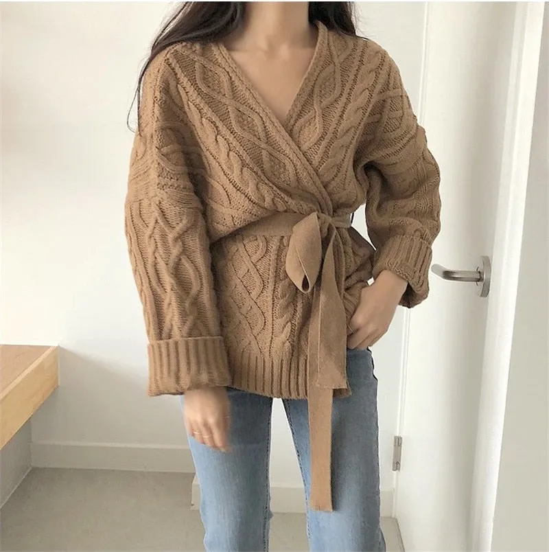 [Korean Style] Chelsea V Neckline Wrap Knit