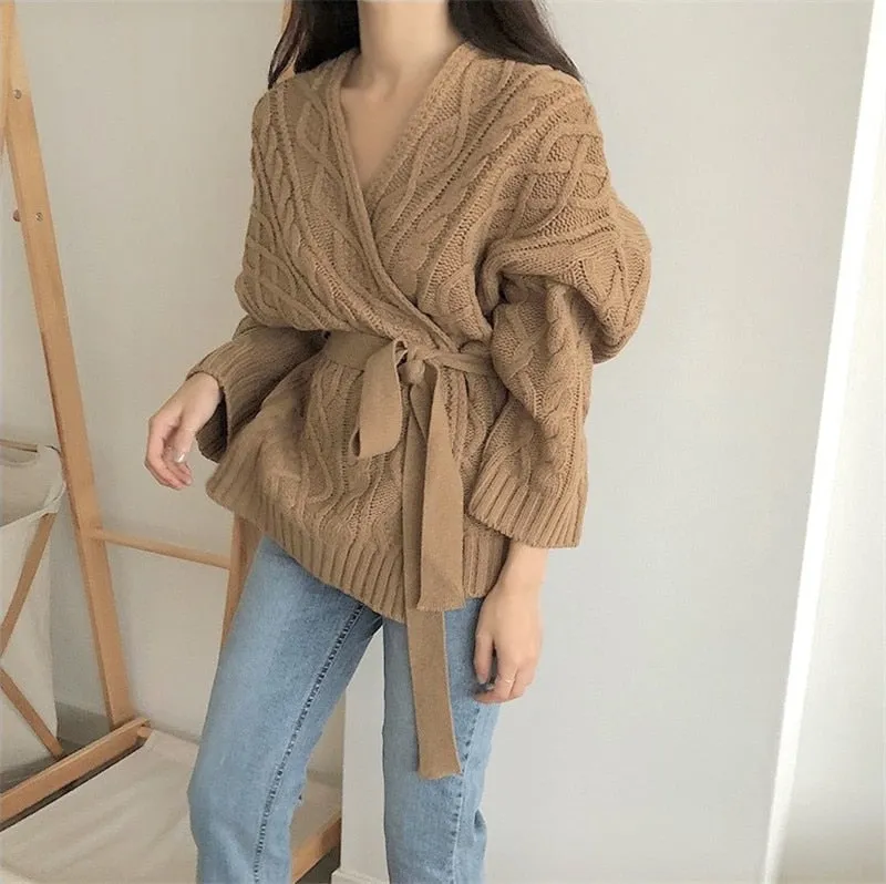 [Korean Style] Chelsea V Neckline Wrap Knit