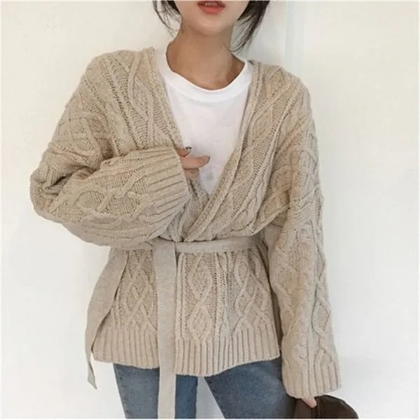 [Korean Style] Chelsea V Neckline Wrap Knit