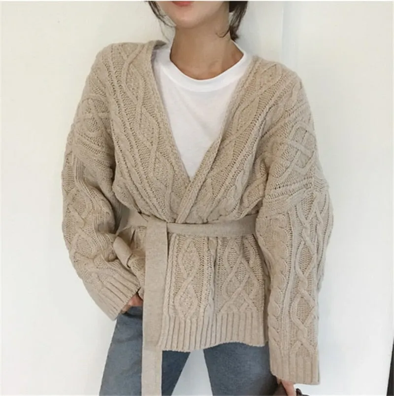 [Korean Style] Chelsea V Neckline Wrap Knit