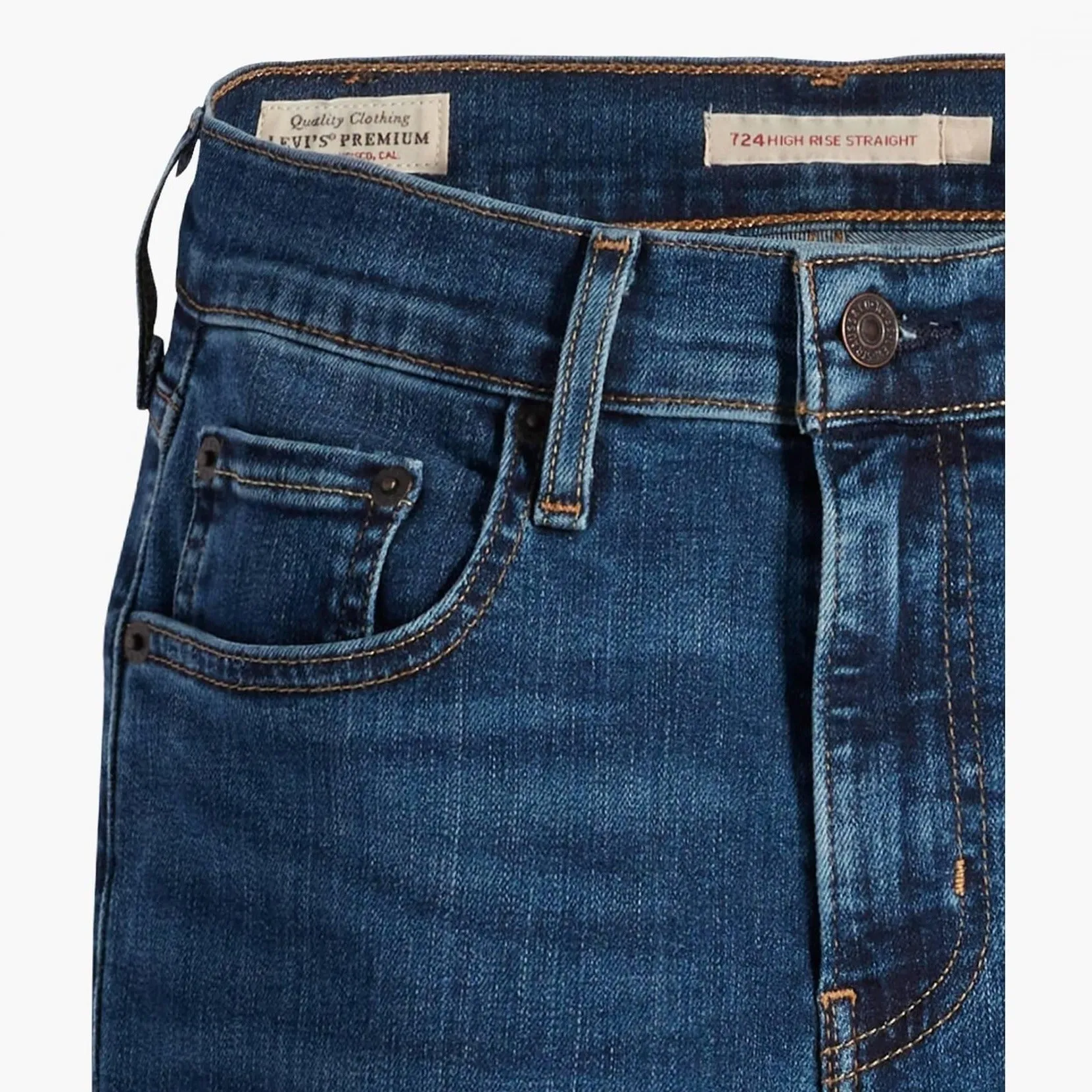 Levi's 724™ High Rise Straight Jeans Blue 32 Leg