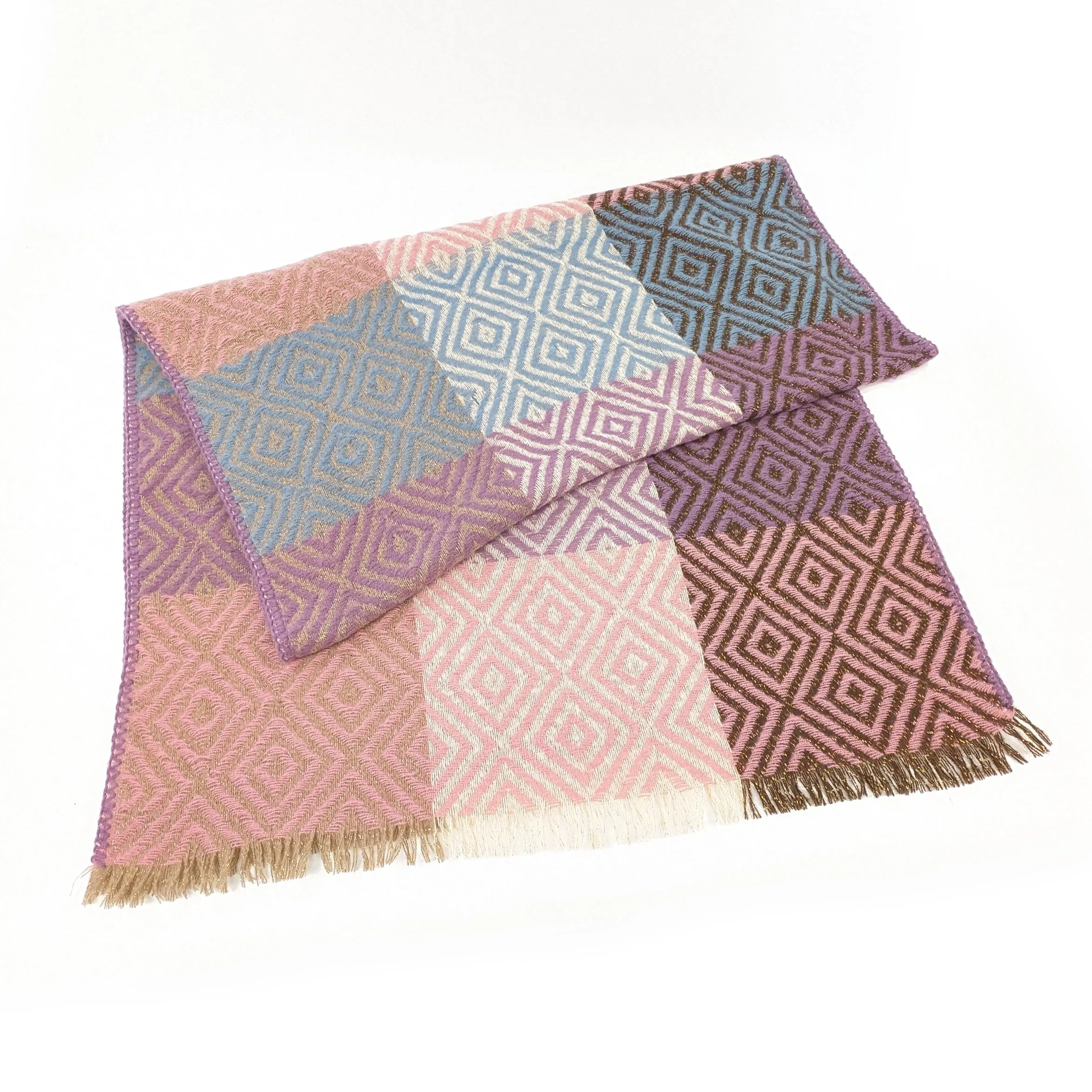 Nevsha - Sparkling Diamonds Blanket Scarf (65x180cm) - Pink/Purples