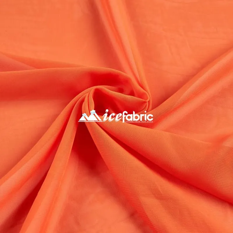 Orange Mia Chiffon Fabric / 60’’ Wide Soft chiffon Sheer Fabric