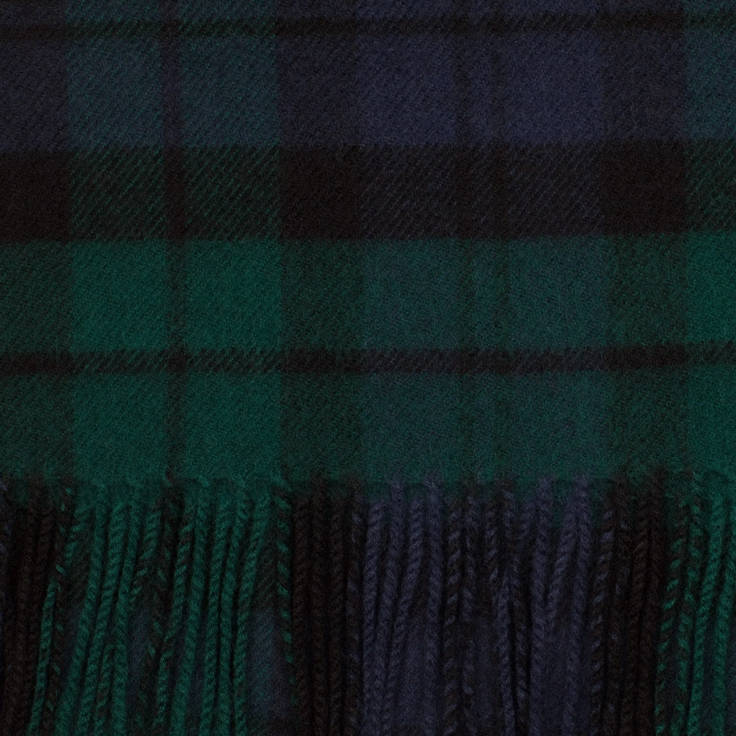 Oversized lambswool scarf in Black Watch tartan