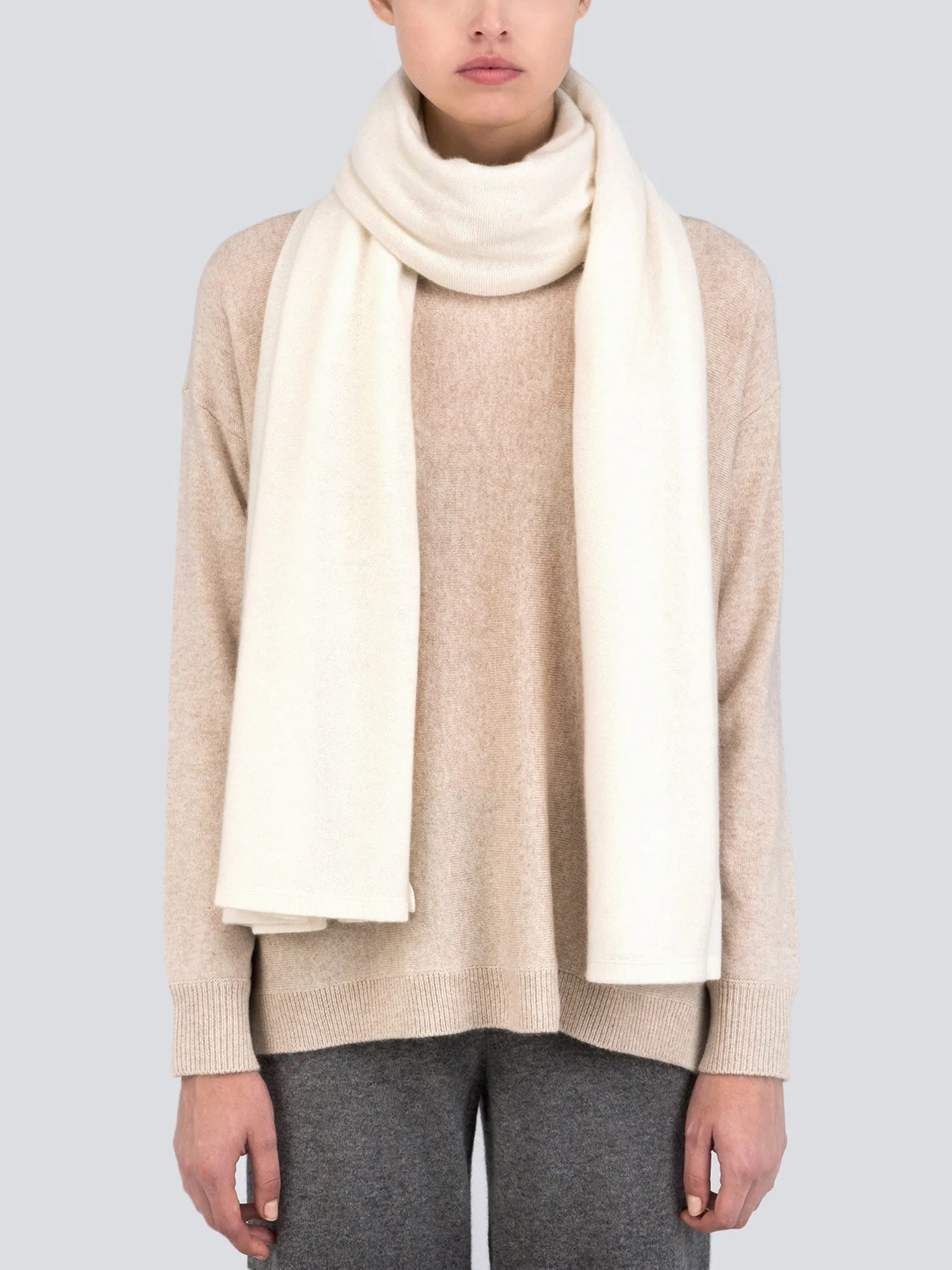 Oversized Scarf_Ivory