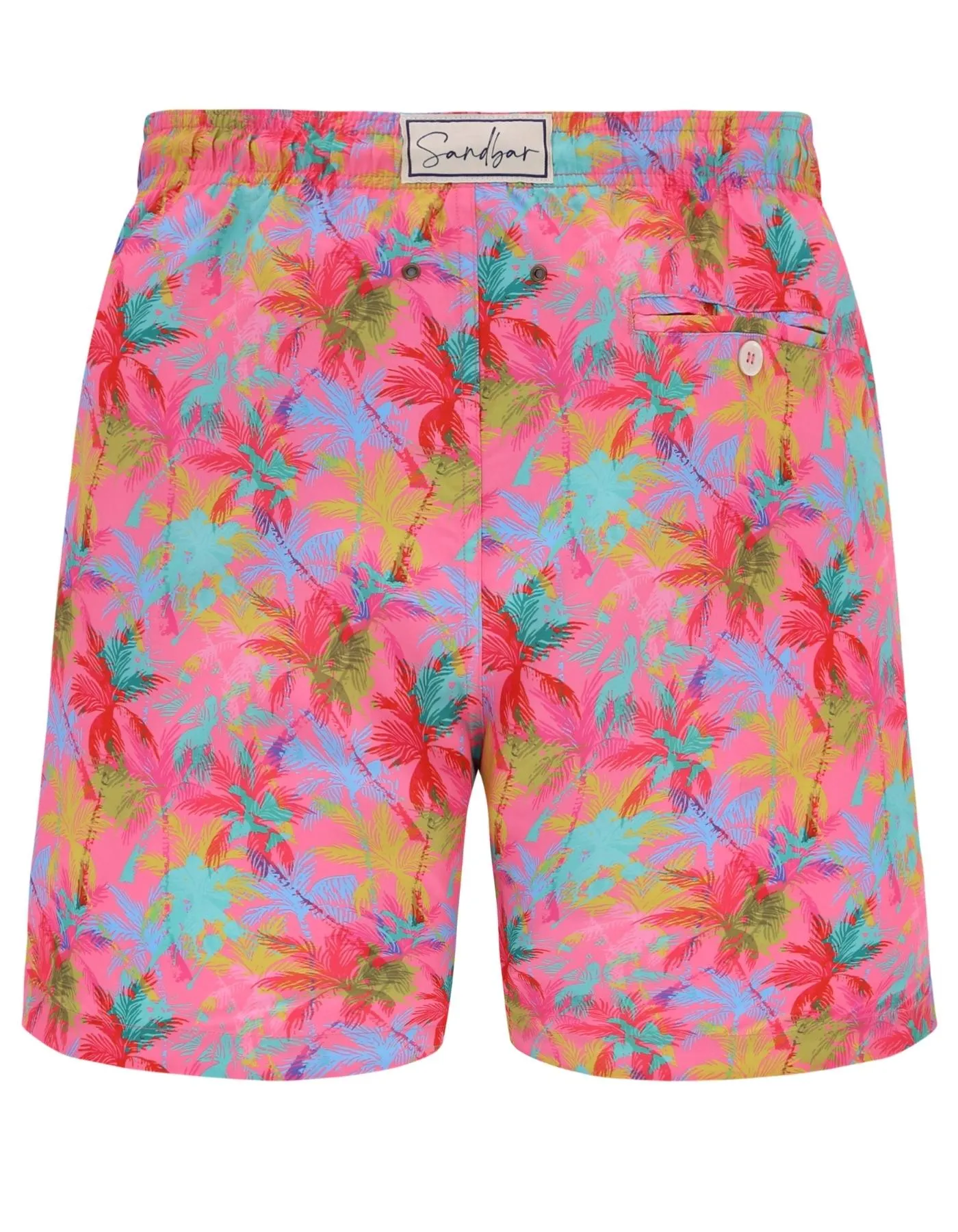 Pink Palm Mens Swim Shorts