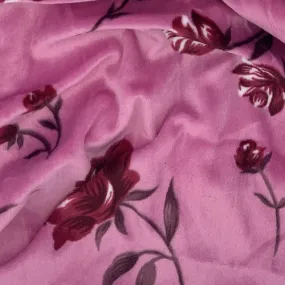 Pink Rose-fields Print Velour - 10-Yard Lot | SKU 3205B #S123