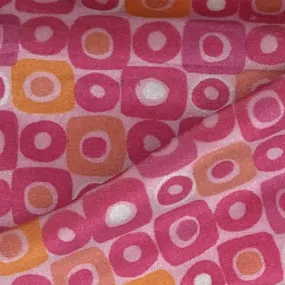 Pink Squares & Circles | Print Velour - SKU 3205A #S123