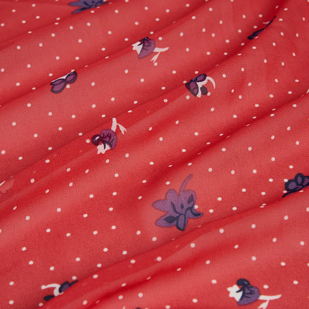 Polyester Polka Dot Chiffon Fabric